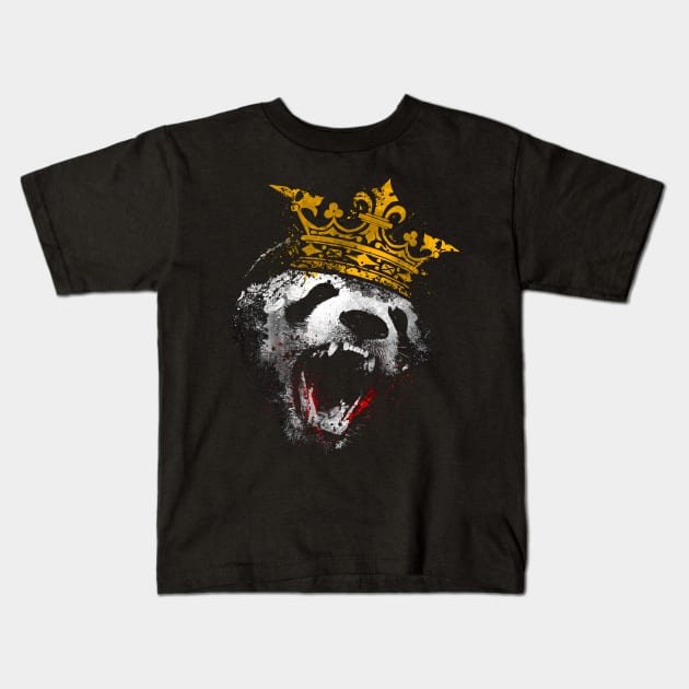 king panda Kids T-Shirt by clingcling